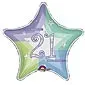21st Birthday Shimmering Star Balloon