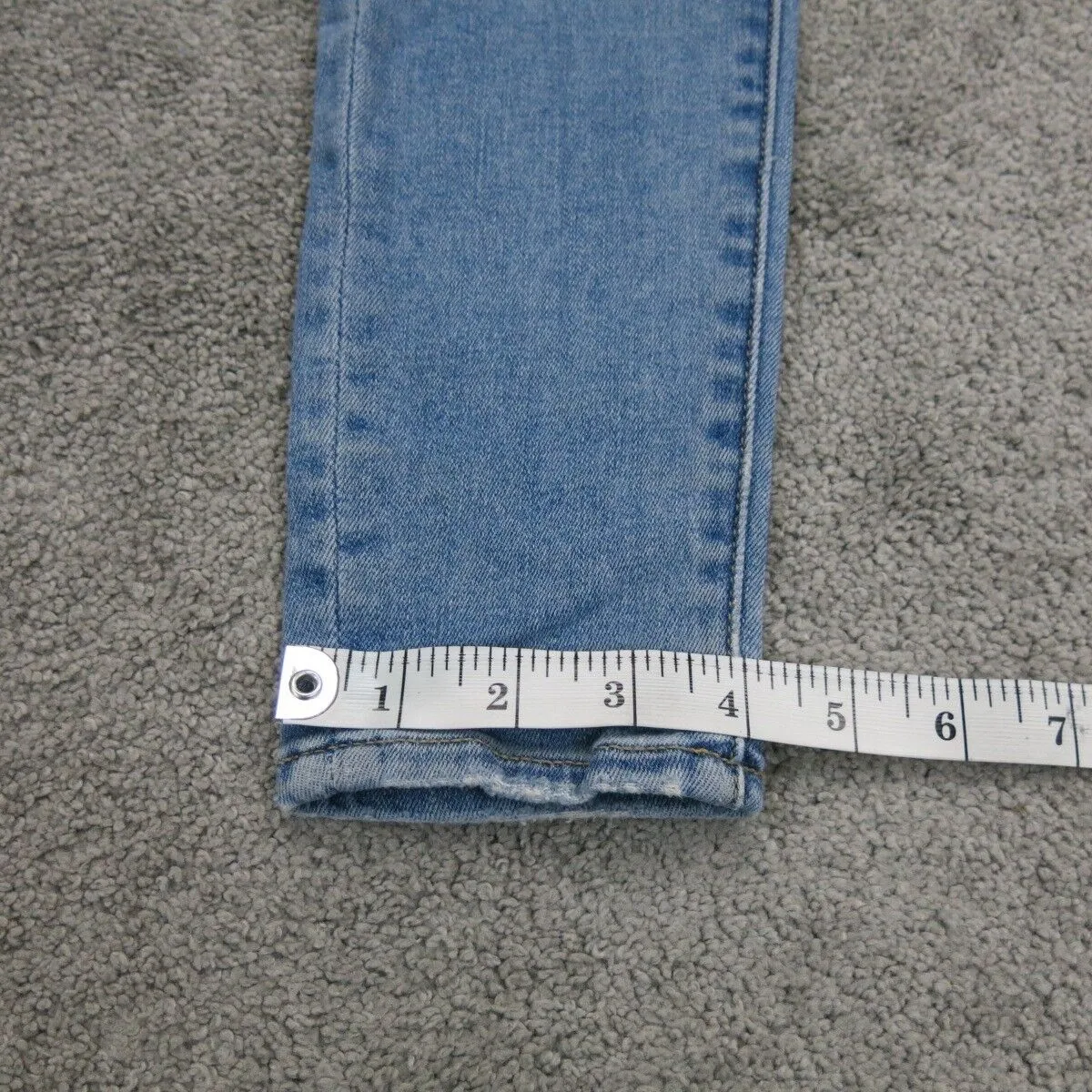 American Eagle Women Jegging Jeans Distressed Super Stretch Mid Rise Blue 2 Reg