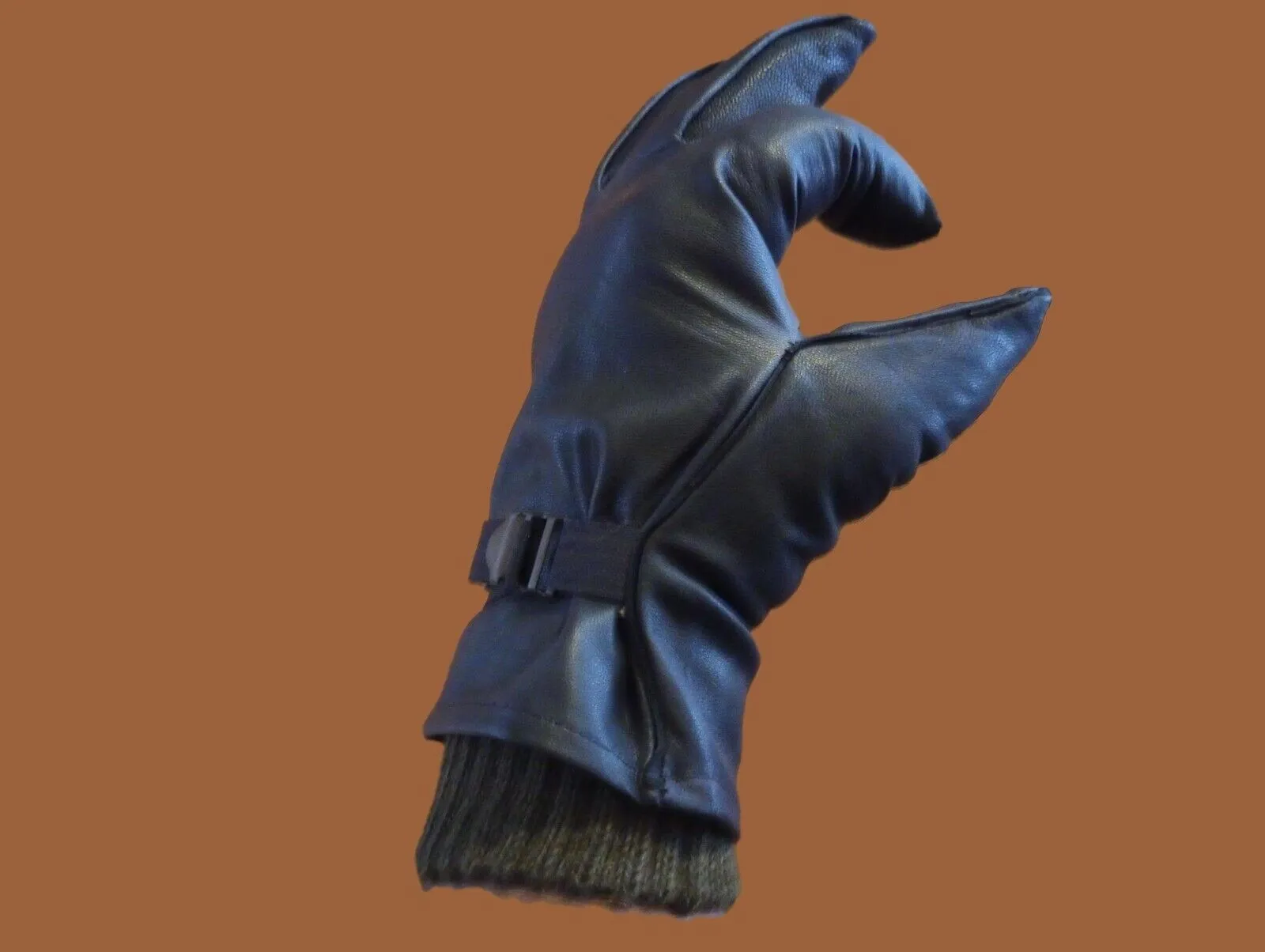 BELGIAN MILITARY D-3A LEATHER GLOVES COLD WET WEATHER WITH LINERS LARGE