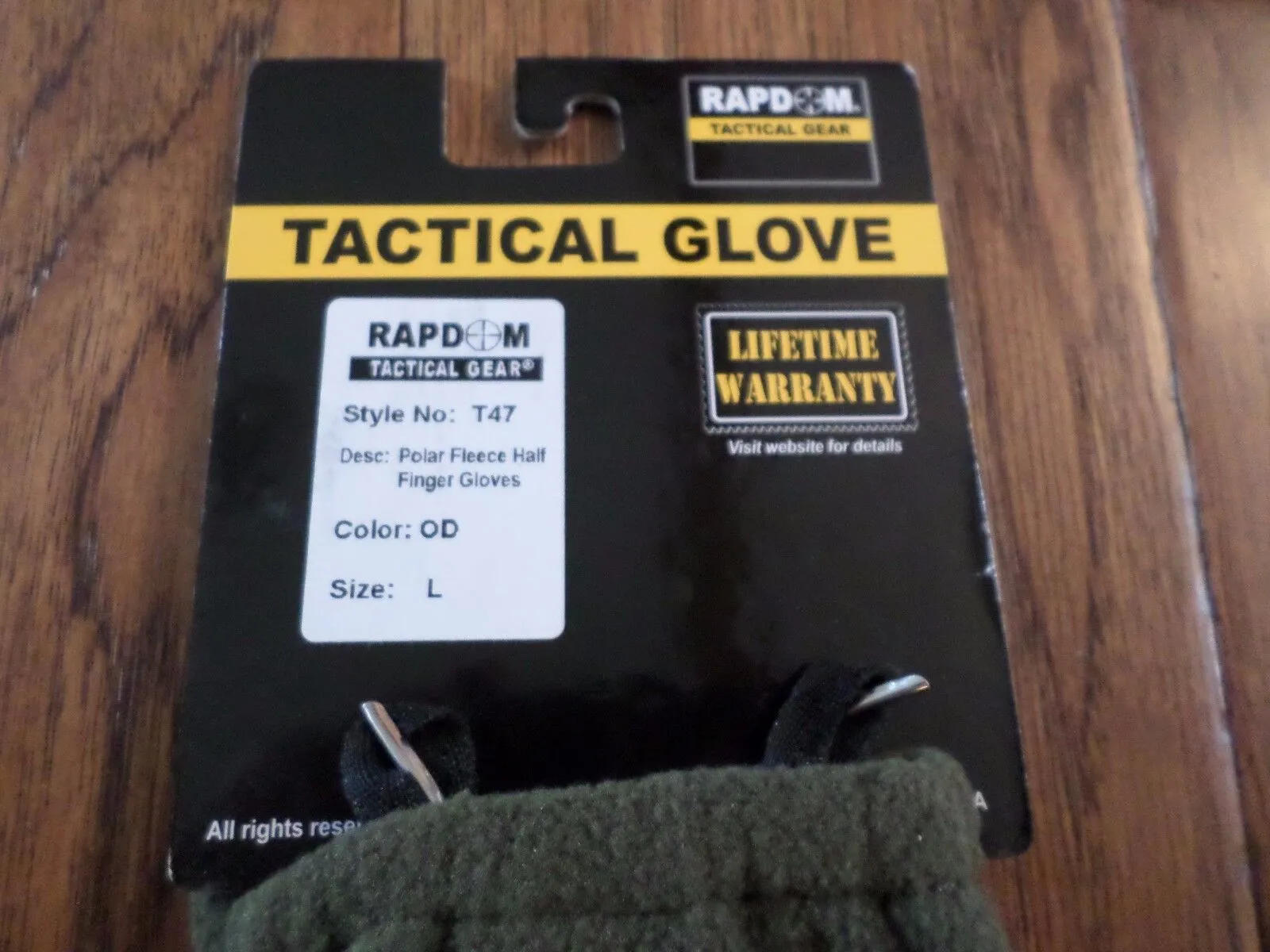 Half Finger Polar Fleece Gloves Tactical Shooters Rapdom Cold Weather OD GREEN