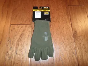 Half Finger Polar Fleece Gloves Tactical Shooters Rapdom Cold Weather OD GREEN