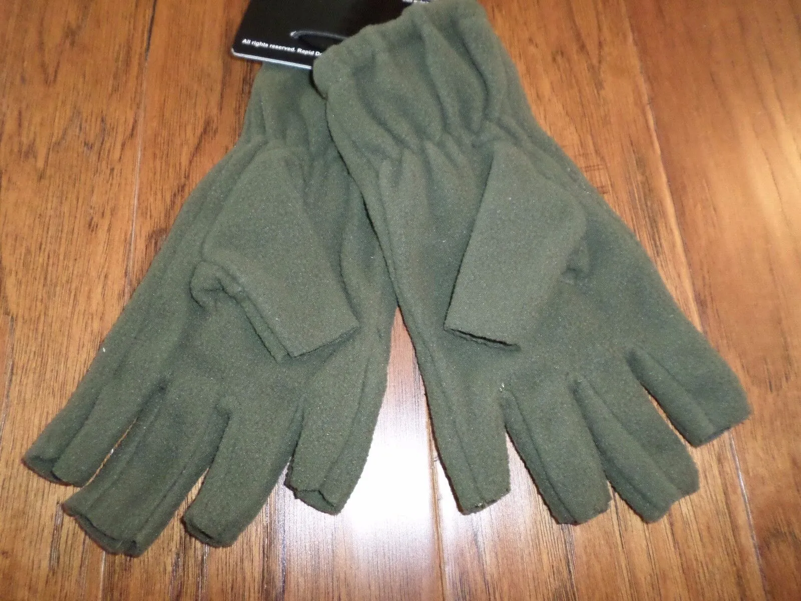 Half Finger Polar Fleece Gloves Tactical Shooters Rapdom Cold Weather OD GREEN