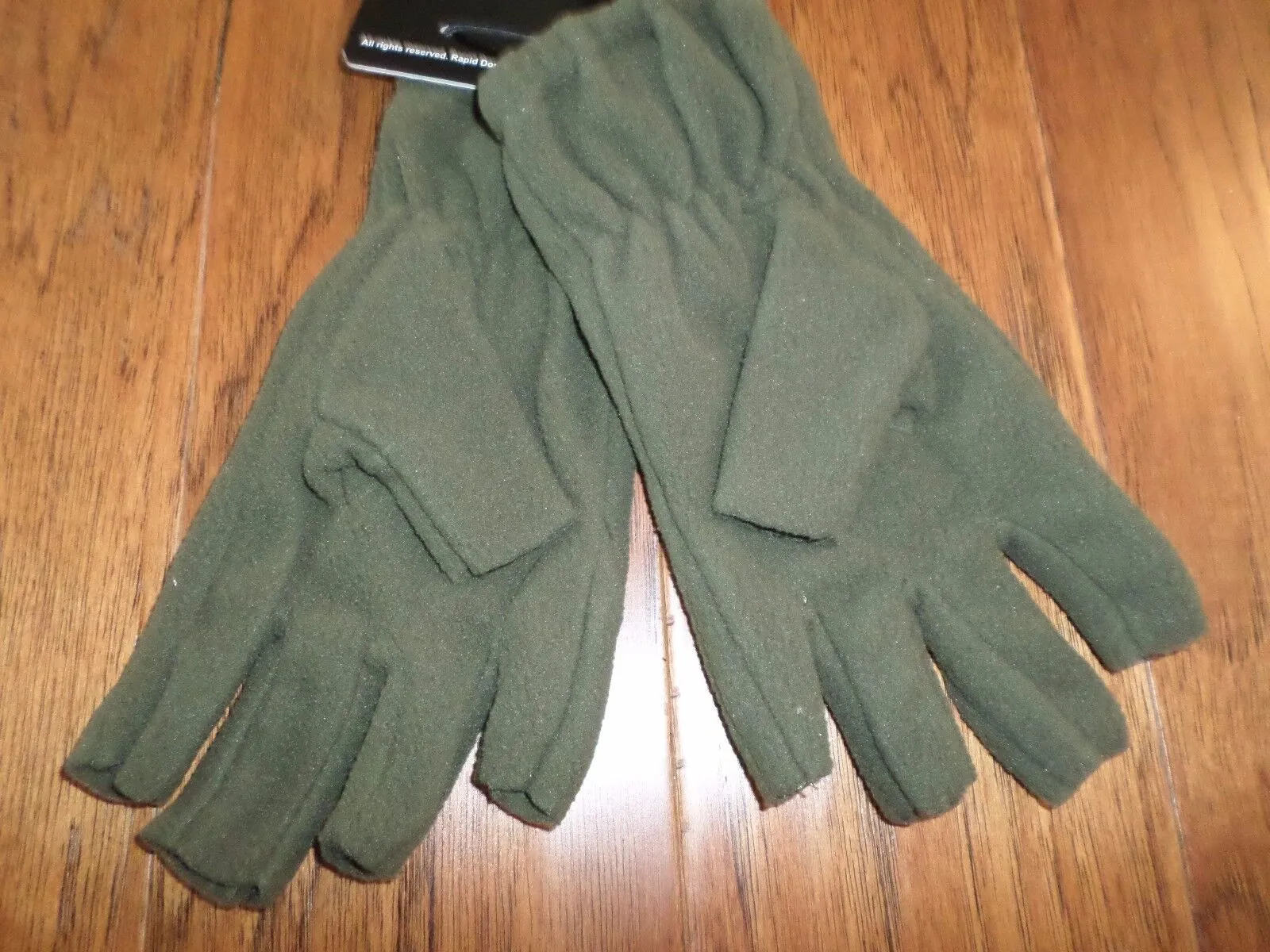 Half Finger Polar Fleece Gloves Tactical Shooters Rapdom Cold Weather OD GREEN