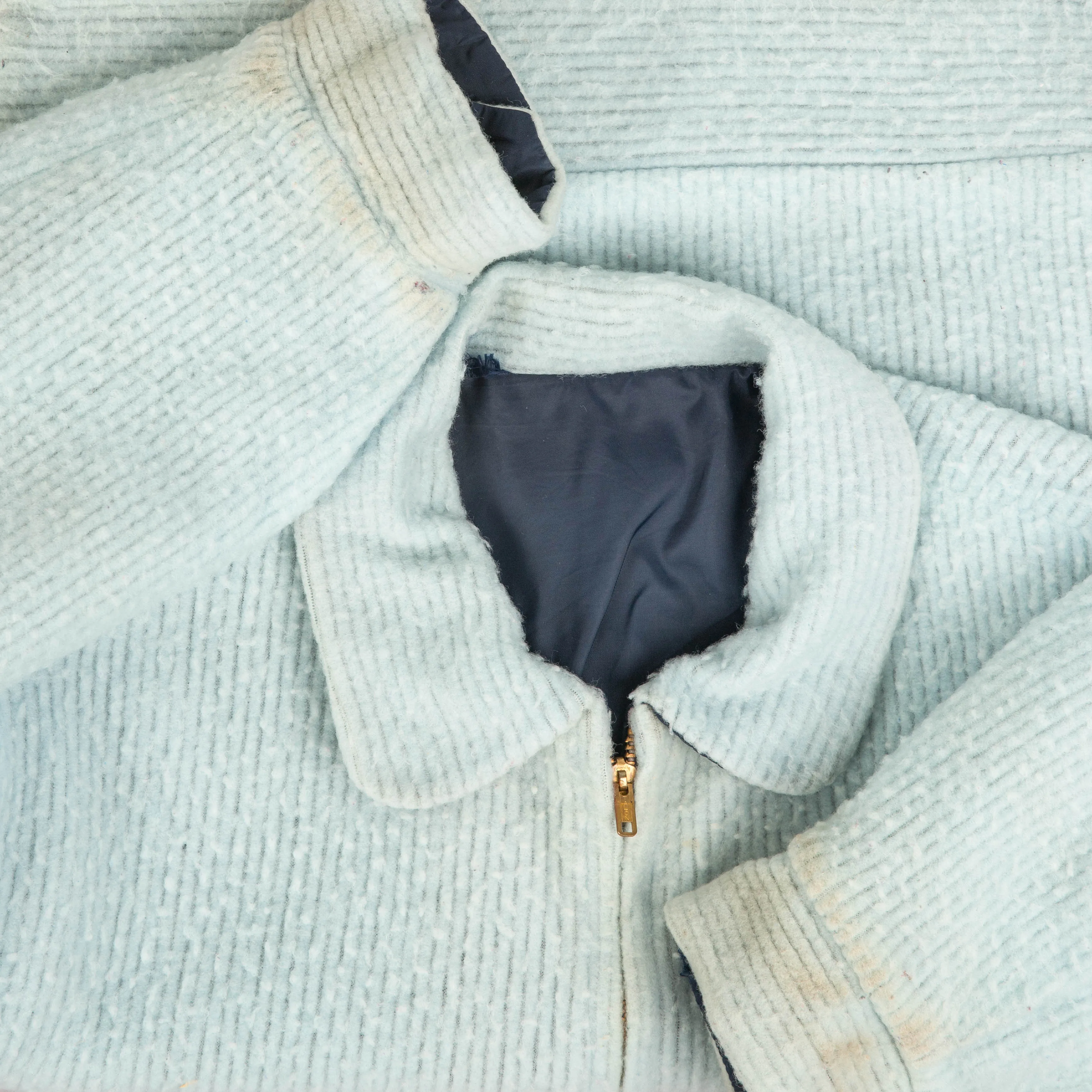 MEN'S VINTAGE 1970S TEXTURED BOMBER JACKET - MEDIUM