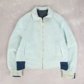MEN'S VINTAGE 1970S TEXTURED BOMBER JACKET - MEDIUM