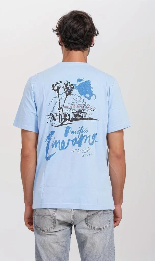 O203115 - Graphic Cotton T-Shirt  Light Blue