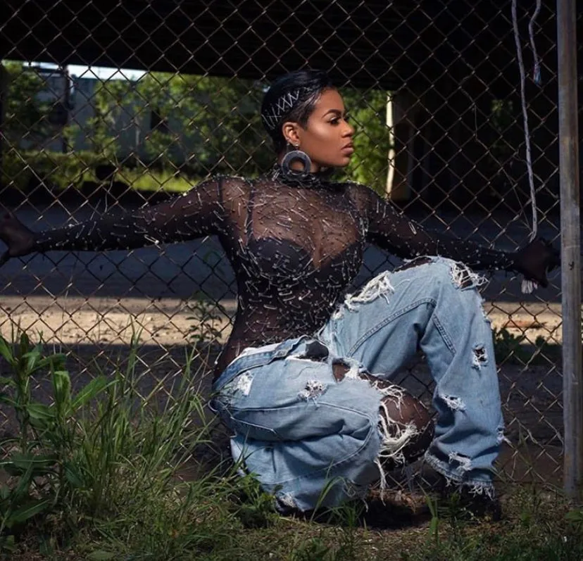 Pre-Order Distressed Claire Jeans as worn by Yandy Smith, Fantasia, and more!