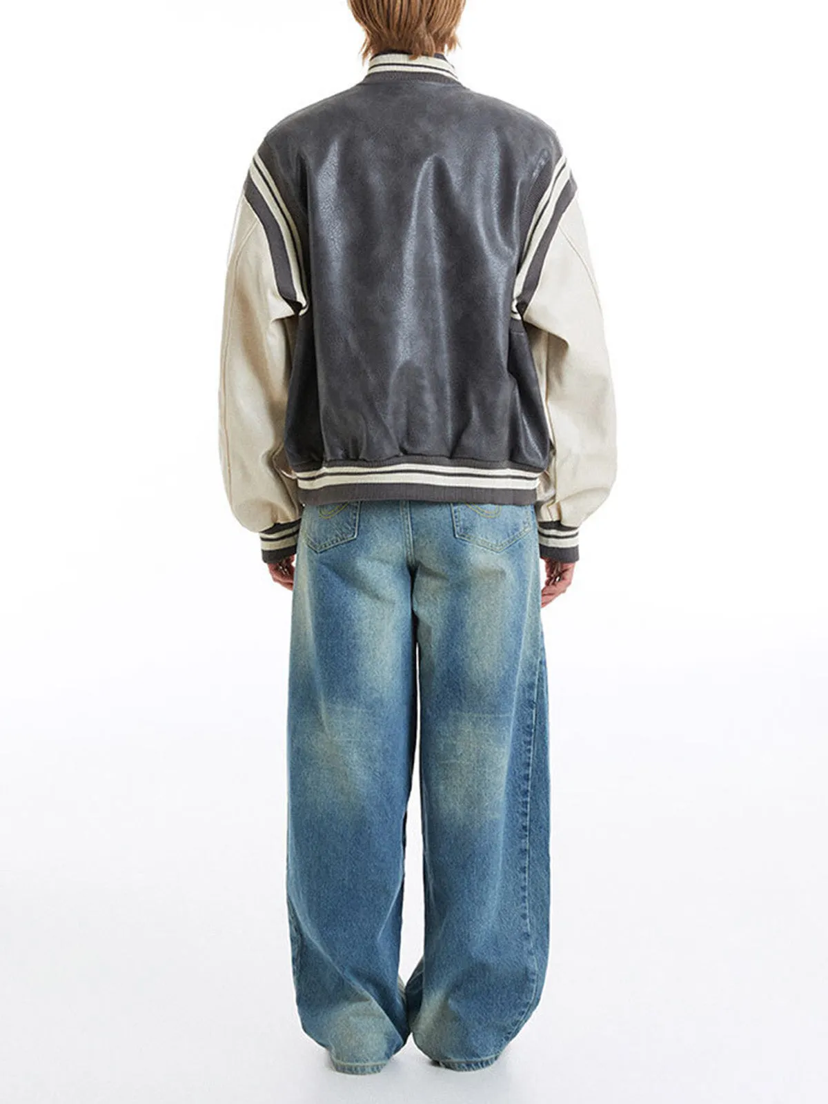 Retro Badge Embroidery Bomber Jacket
