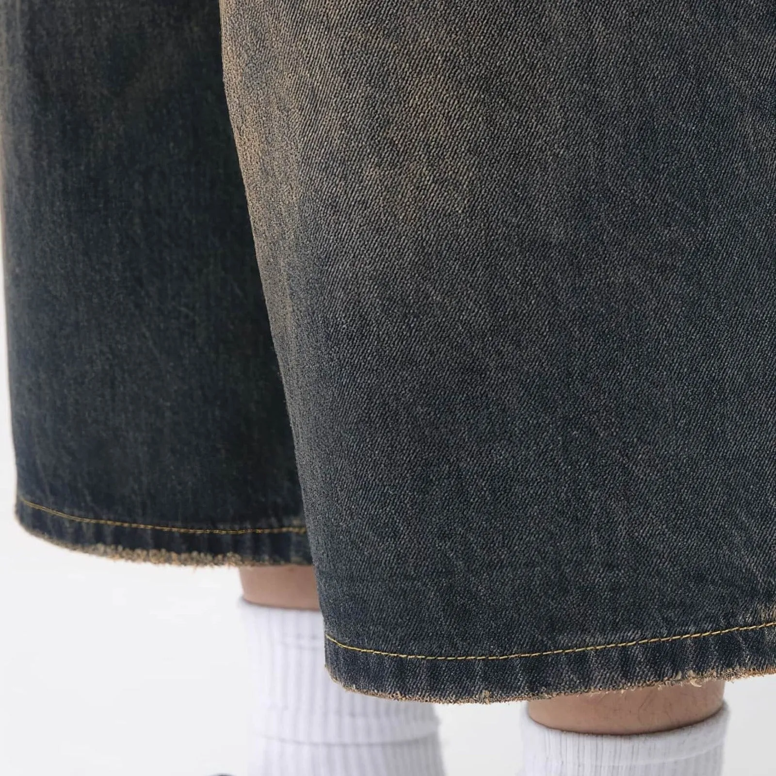 Retro Distressed Hip-Hop Denim Baggy Shorts