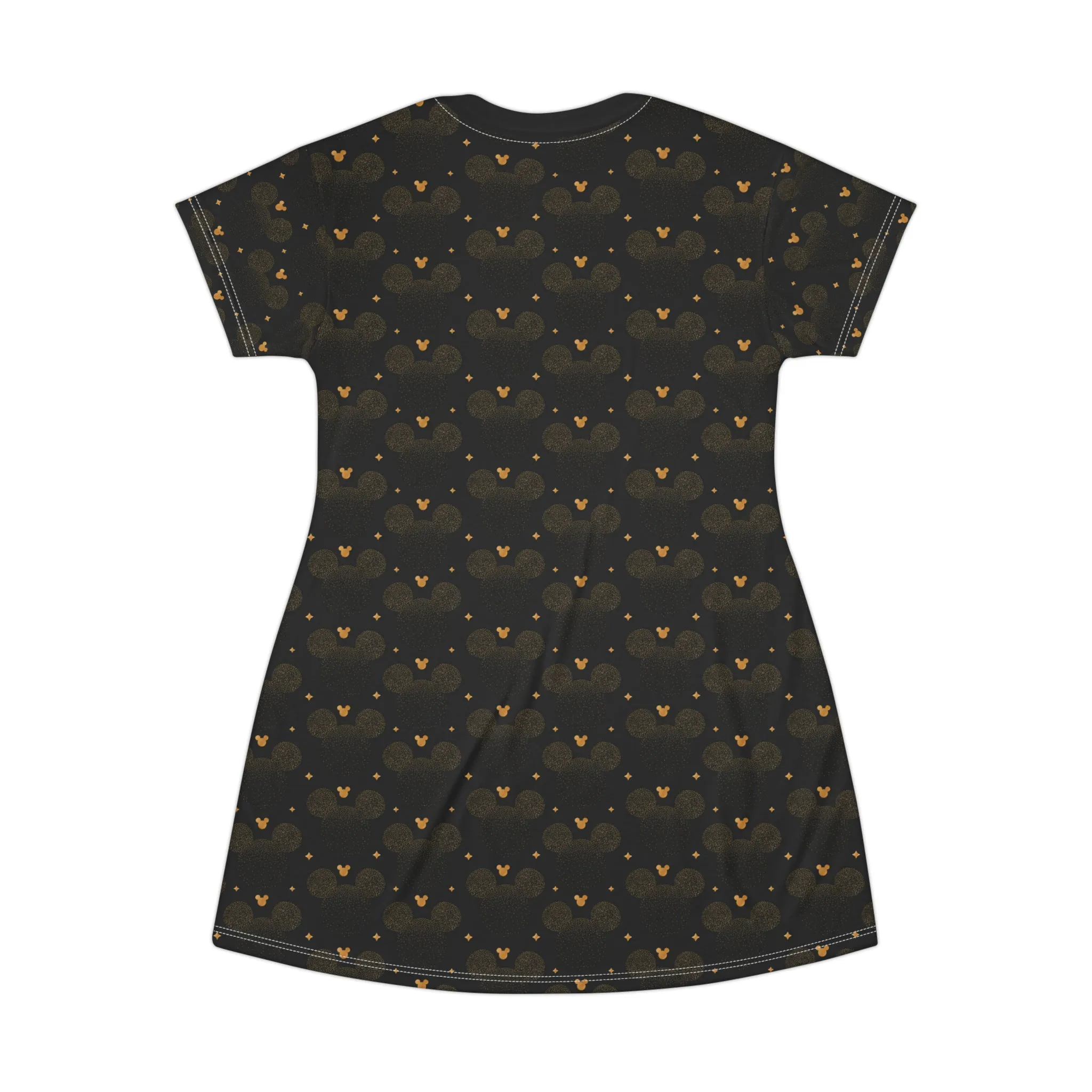 Shimmering Gold T-Shirt Dress