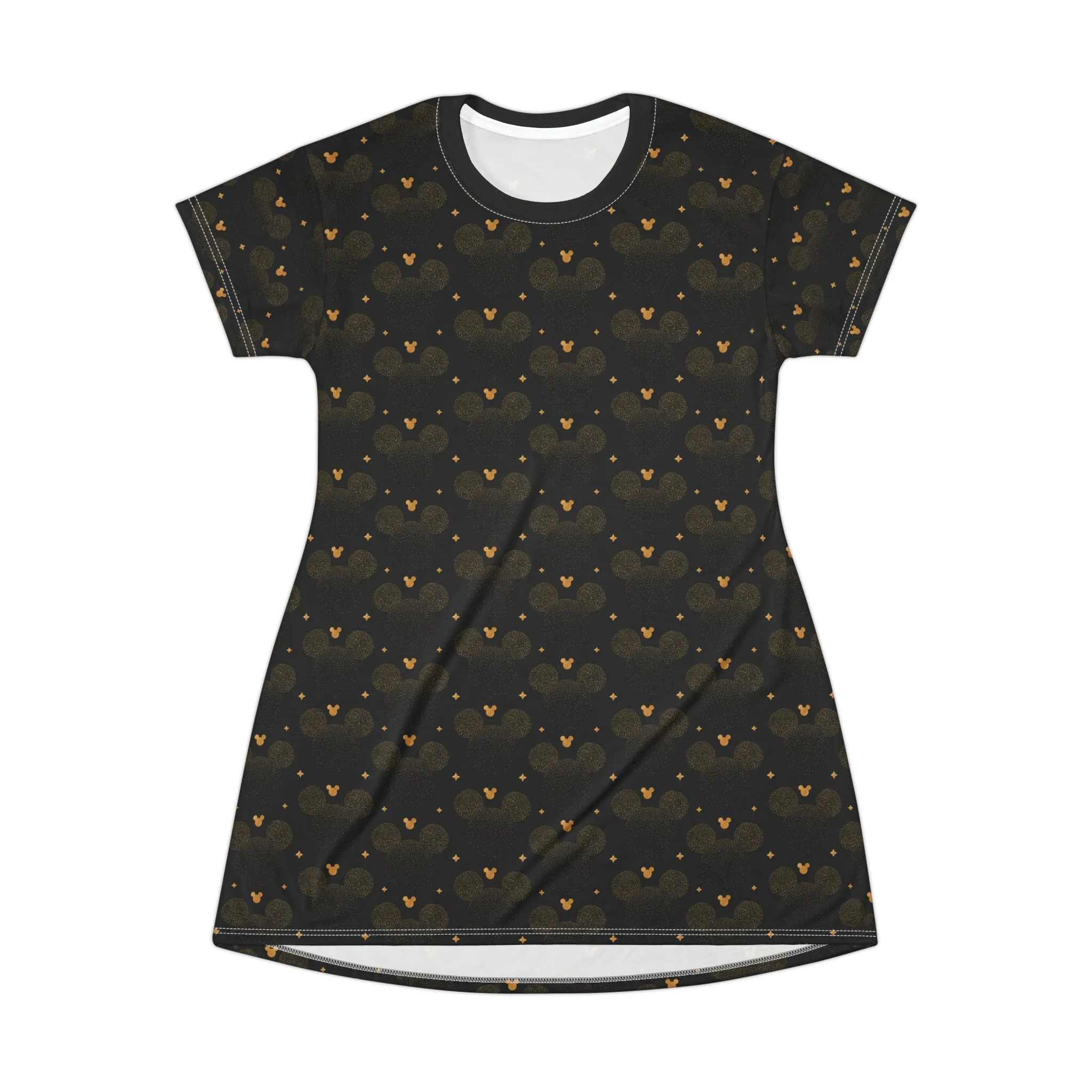 Shimmering Gold T-Shirt Dress