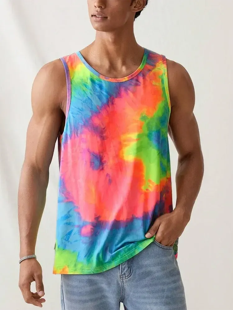 Street Fashion Personality Wolf Print Men's Tank Top Summer Daily Casual Men's Cool Tank Top Outdoor Sports Men's Tank Top