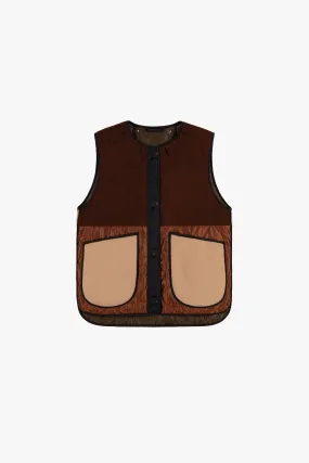 Wool Quilt Patchwork Liner - Chestnut & Camel / Bronze